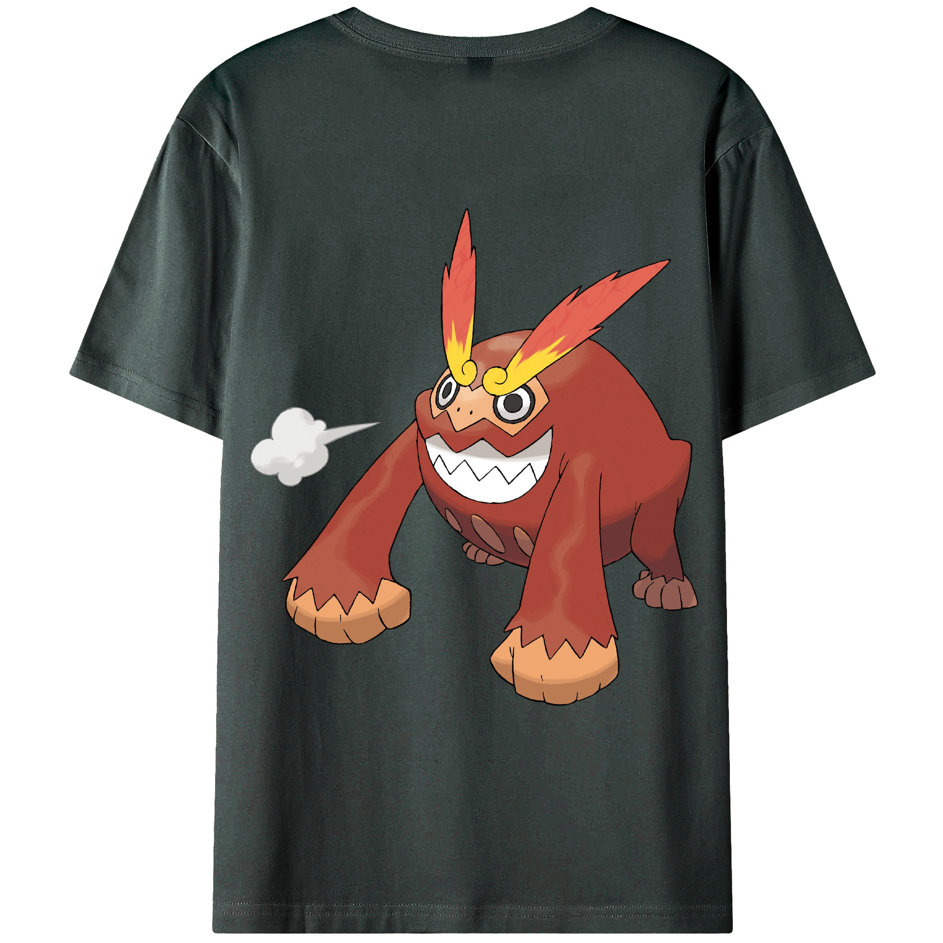 （画像用） ポケットモンスター Pokémon 綿100％ メンズ半袖Tシャツ（バックプリント） 通気性